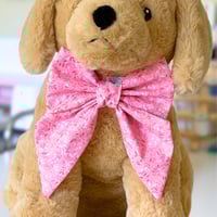 Image 3 of Pink Floral Dog Bow Tie