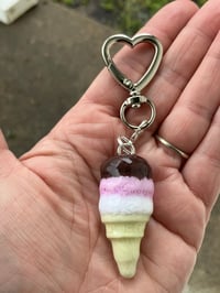 Image 4 of Ice cream charms, Polymer clay charms, Kawaii ice cream cone charms