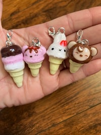 Image 1 of Ice cream charms, Polymer clay charms, Kawaii ice cream cone charms
