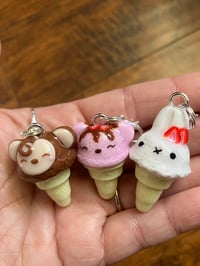 Image 2 of Ice cream charms, Polymer clay charms, Kawaii ice cream cone charms