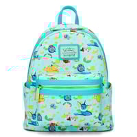 Image 1 of   Loungefly Pokémon Water Type Lily Pad Allover Print Mini Backpack - BoxLunch Exclusive