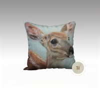 Eyes of Innocence: Deer Art Cushion Cover