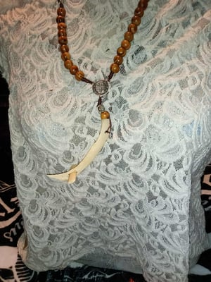 Image of Upside Down REVERSED Real Human Rib in Rosary #1