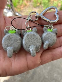Image 5 of Totoro charm, Polymer clay charm, Kawaii totoro keychain, Anime cartoon charm