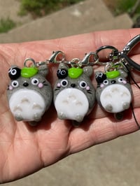 Image 4 of Totoro charm, Polymer clay charm, Kawaii totoro keychain, Anime cartoon charm