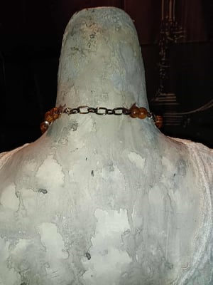 Image of Upside Down REVERSED Cross Real Human Rib in Rosary #2