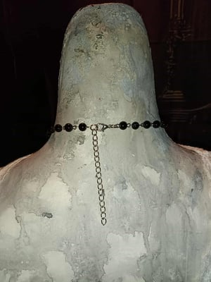 Image of Satanic Real Human RIB  Bone PENTAGRAM ROSARY Choker  