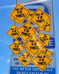 Image 2 of Pull Up If Ur Thicc Stickers 