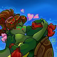 Image 2 of PREORDER: "Ramona Smooch" Big 3in Plush Button!