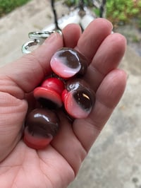 Image 4 of Cordial chocolate charry charm, Polymer clay charm, Chocolate cherry keychain, Candy charm