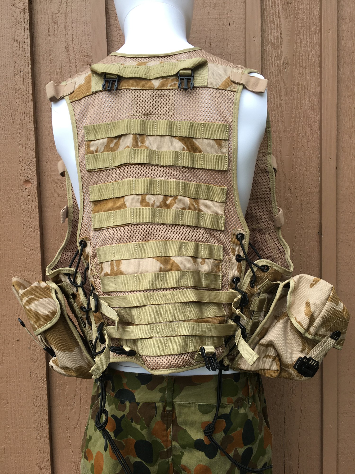 Image of British Army Load Bearing Vest Set w/Pouches – Desert DPM Camo – Used/Issued (Grade 1)