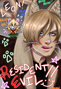 Leon Meow Meow Print