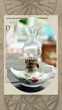 Image 3 of Pair of vintage small oil lamps 