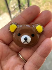 Image 1 of Kawaii bear magnet, Polymer clay magnet, Bear fridge magnet