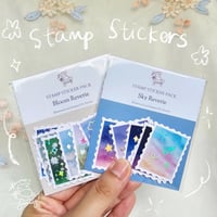 Image 1 of Stamp Sticker Pack (Holographic Silver Foil)