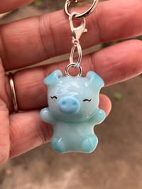 Image 2 of Pig charm, Polymer clay charm, Frankenstein keychain, Pig keychain, Kawaii keychain