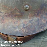 Image 22 of WWII USMC M1 Helmet & Firestone-Inland Liner. Fixed bale type. Marine Camo cover.