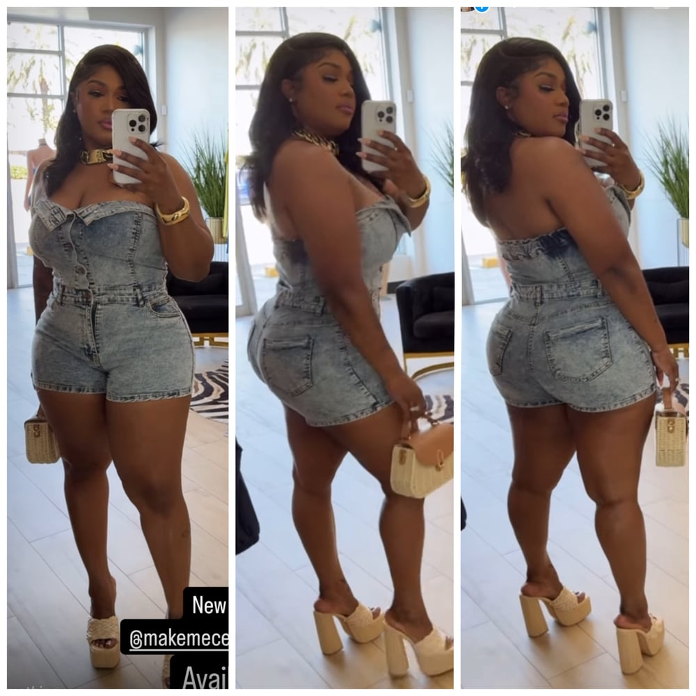 Image of KARMA DENIM ROMPER 