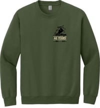 Image 2 of Item MGCN - Military Green Cotton Blend Crewneck Sweatshirt