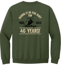 Image 3 of Item MGCN - Military Green Cotton Blend Crewneck Sweatshirt