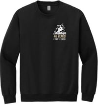 Image 2 of Item BKCN - Black Cotton Blend Crewneck Sweatshirt