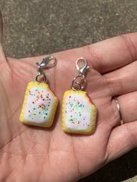 Image 3 of Poptart charm, Polymer clay charm, Waffle charm, Kawaii food charms, Knitting notions
