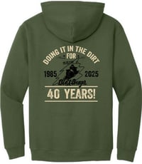 Image 3 of Item MGHS - Military Green Cotton Blend Hooded Sweatshirt