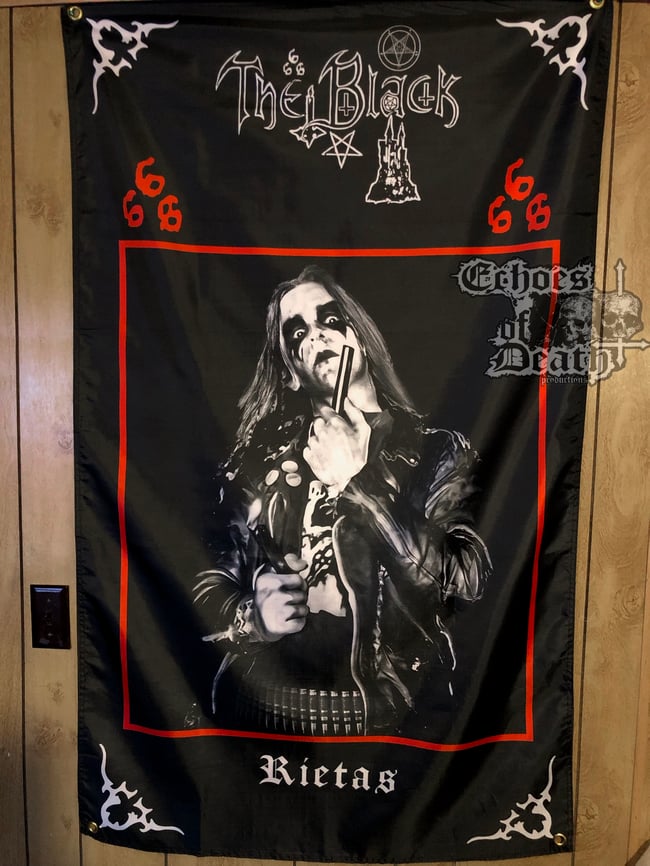 The Black Rietas Nodveit 3FTx5FT FLAG