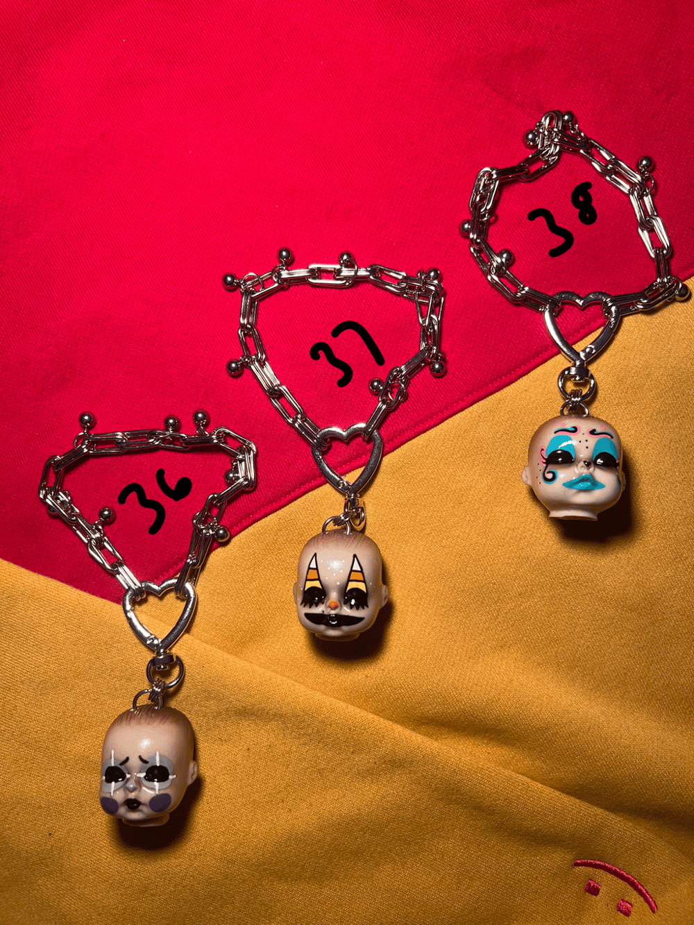 clown bb bag charm/keychains