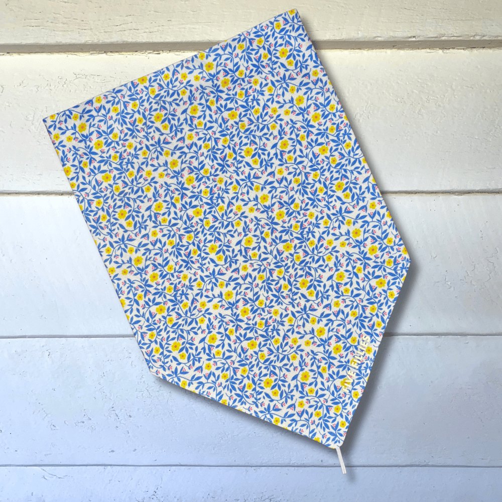 Image of Blue + Yellow Vine Scarf