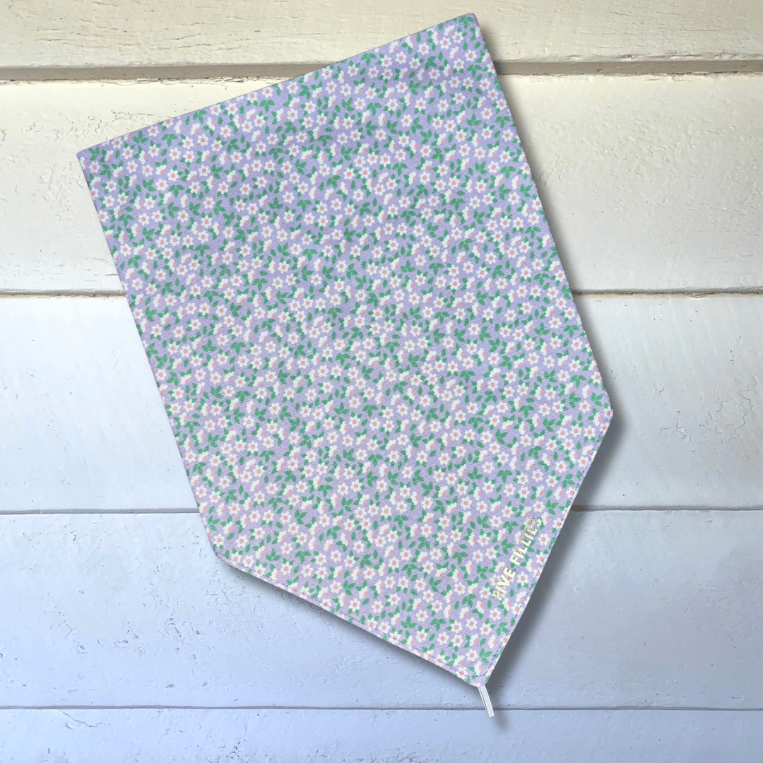 Image of Purple + Green Floral Scarf