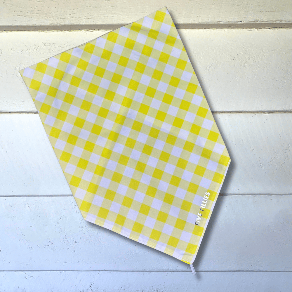 Image of Lemon Gingham Scarf