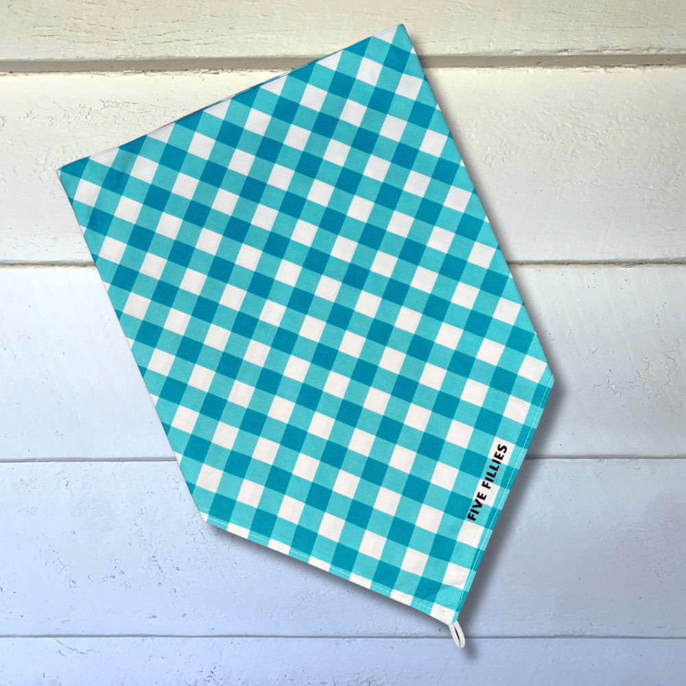 Image of Teal Gingham Scarf