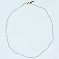 Image 1 of Celestial Aquamarine Bead Choker Necklace