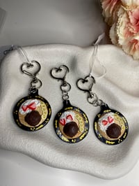 Image 2 of Dessert Crepes Heart Keychain, Dessert keychain, cute food keychain