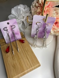 Image 2 of Sword dangle earrings, fantasy sword earrings, fantasy earrings