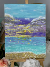 Image 1 of Ocean painting 9 x 12" canva panel