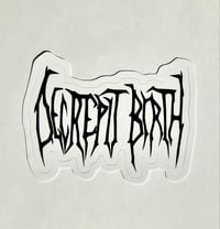 Image 1 of Decrepit Birth Band Logo Glossy Finish Vinyl Sticker
