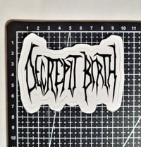 Image 2 of Decrepit Birth Band Logo Glossy Finish Vinyl Sticker