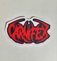 Image 1 of Large Carnifex Red Band Logo Matte Vinyl Sticker  
