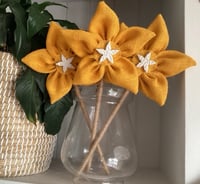 Image 1 of #2 Rustic Forever Flowers Yellow Hessian