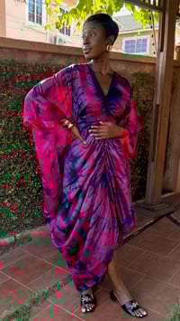 Image 1 of pink pupleberry boubou dress