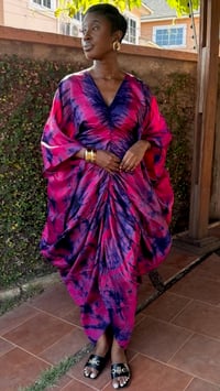 Image 2 of pink pupleberry boubou dress