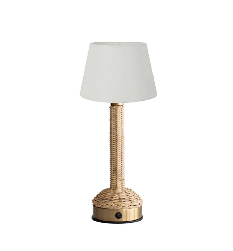 Image of Light Rattan, Cordless, Rechargable Lamp 