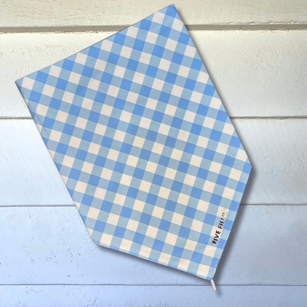 Image of Light Blue Gingham Scarf