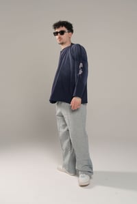 Image 5 of Sunfaded swords long sleeve - blue