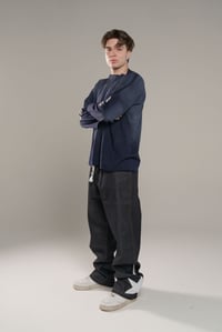 Image 11 of Sunfaded swords long sleeve - blue