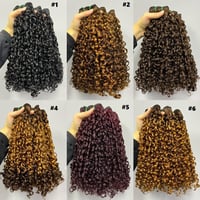 Image 2 of 100G Super VIRGIN Double Drawn Malaysian Curly bundles 12-30