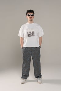 Image 6 of Pleated wide trousers - Grey