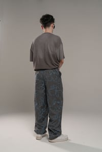 Image 10 of Pleated wide trousers - Grey